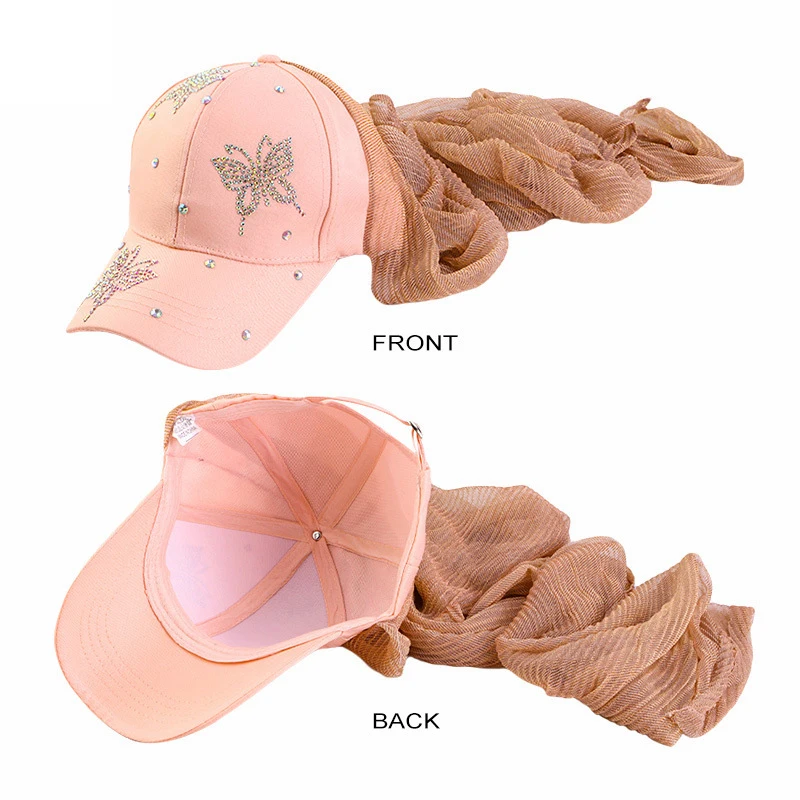 Baseball Cap Fitted - Muzułmańska damska chusta hidżab z czapką