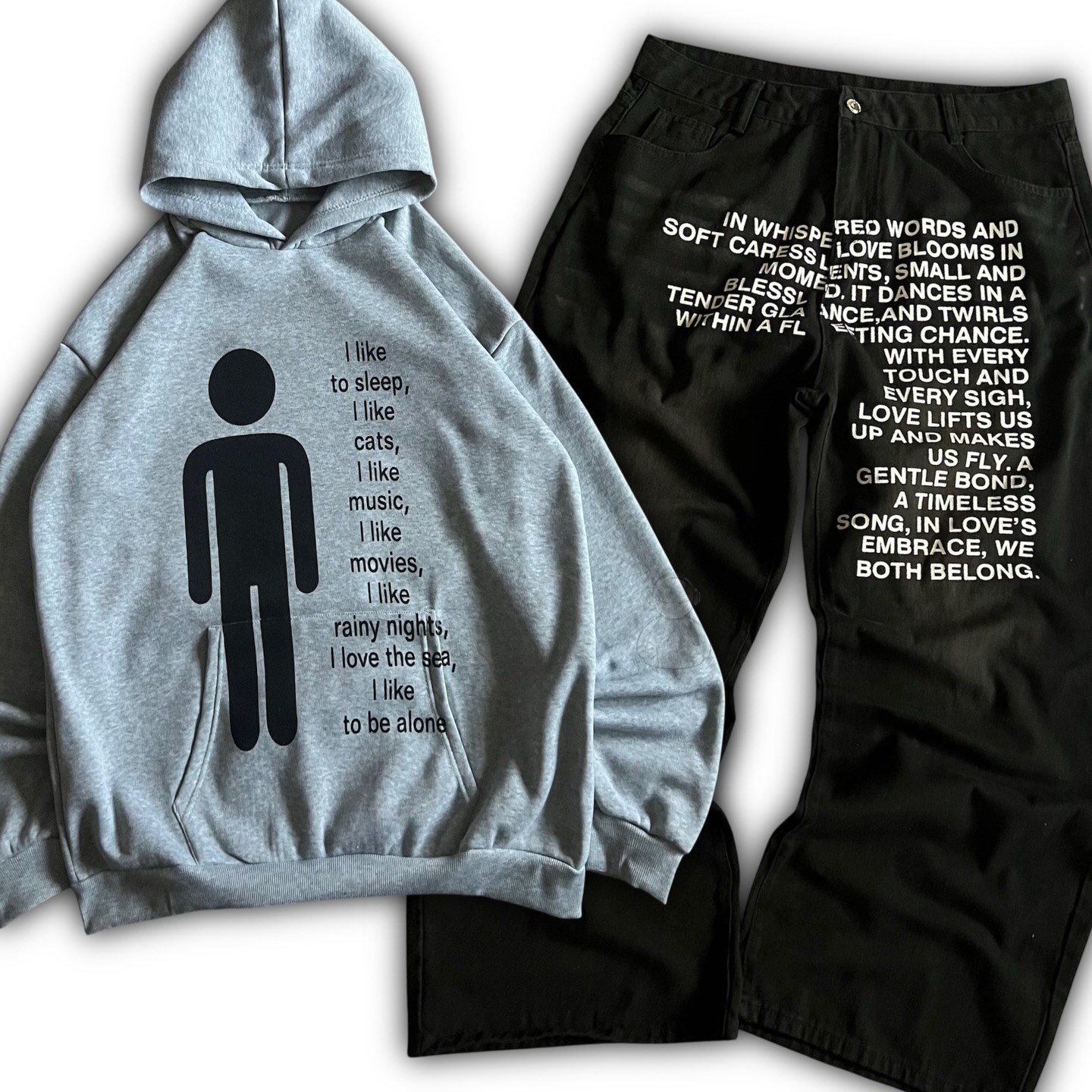 Street Fashion Hoodie - Amerykańskie dżinsy z wzorami, bluzy z