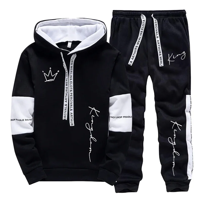 Street Fashion Hoodie - Męski zestaw: bluza z kapturem i
