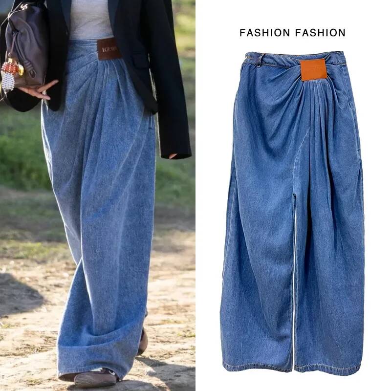 Street Fashion Taiwan - Szerokie jeansy damskie 2026 Nowa letnia