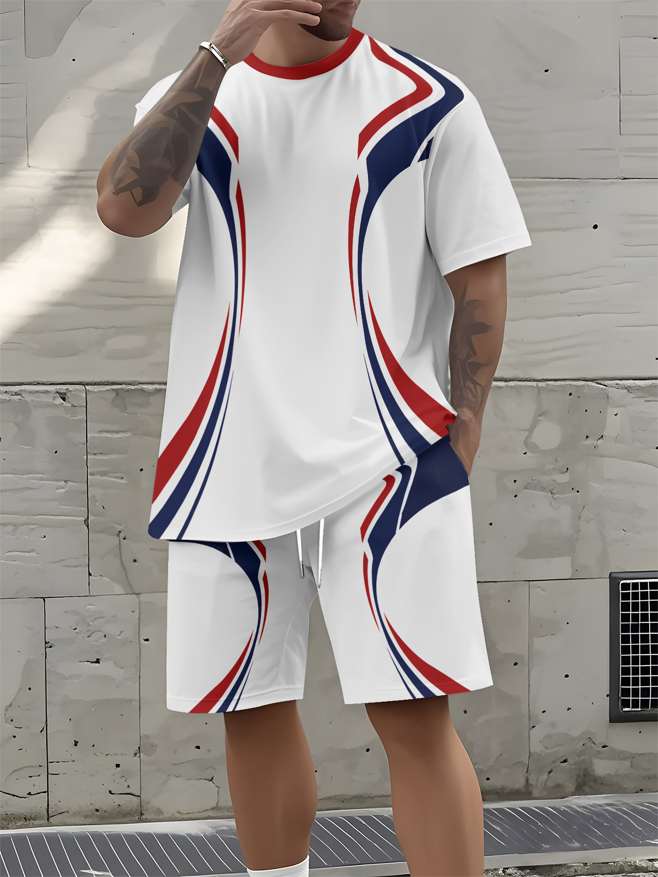 Street Fashion For 2026 - Letni męski zestaw z krótkim rękawem