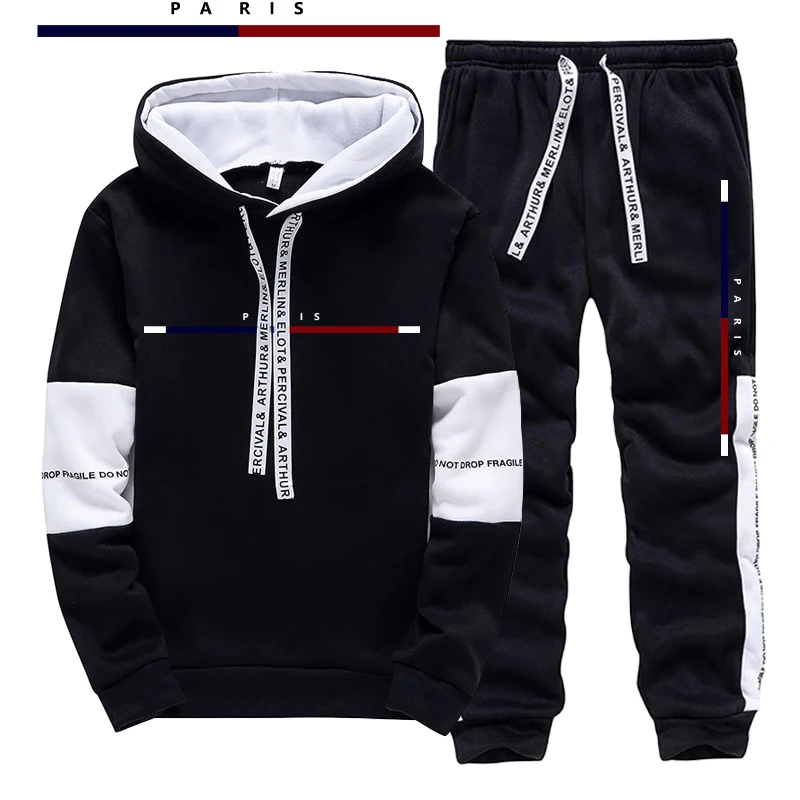 Street Fashion Hoodie - Męski zestaw z nadrukiem w stylu