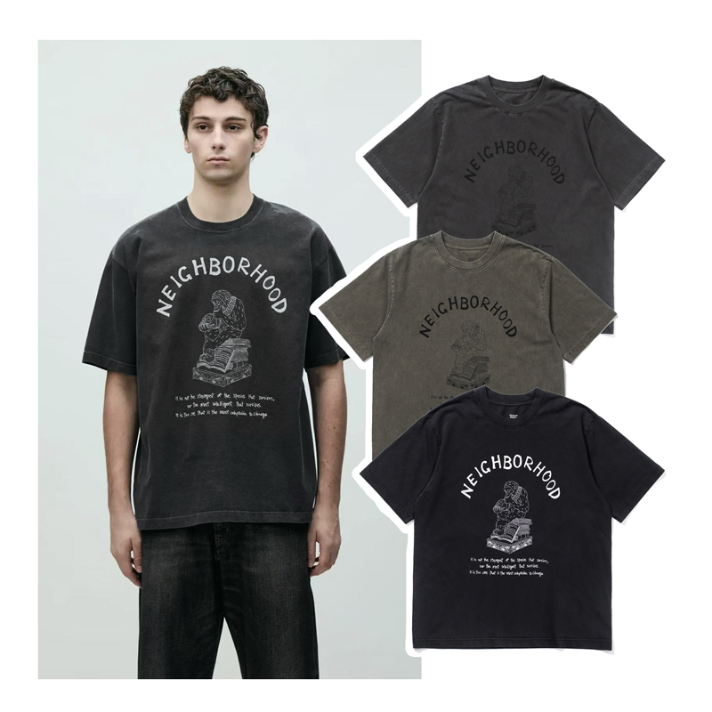 Street Fashion Of Japan - Koszulka NBHD Carve Meditation Monkey Print