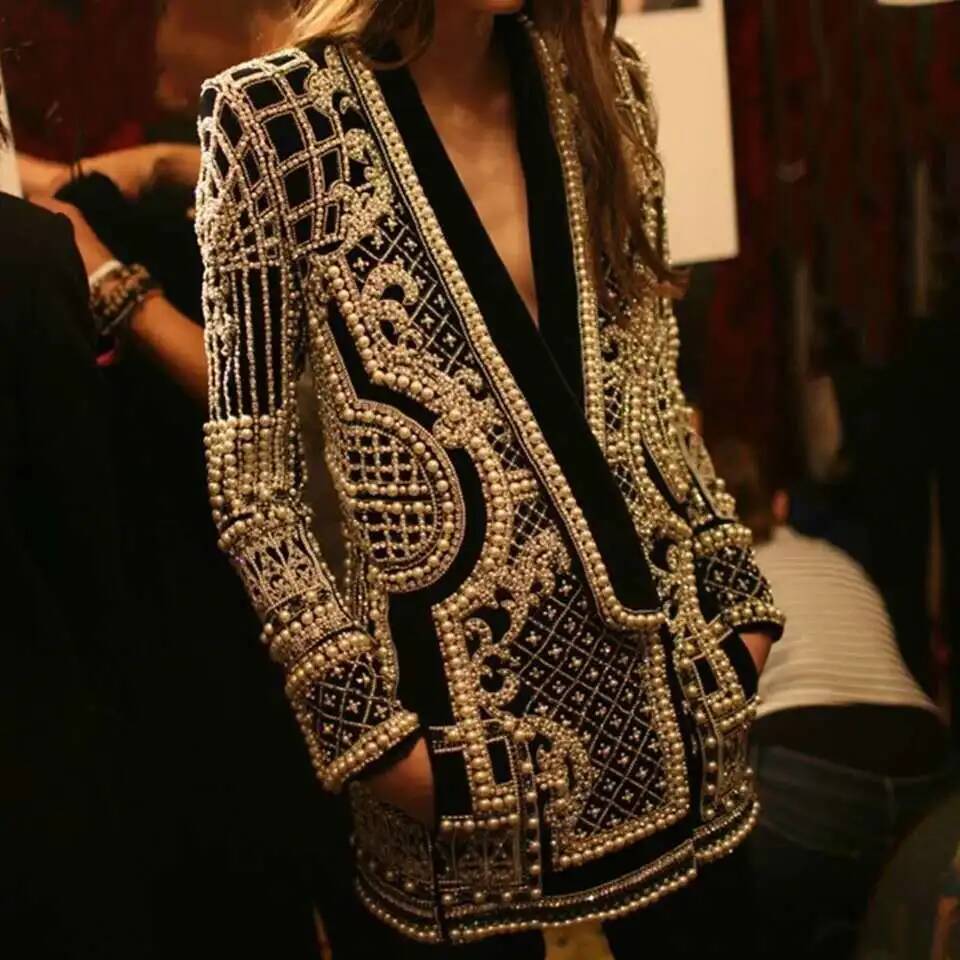 Modne marynarki z koralikami,  – Street Fashion Taiwan recenzja i cena