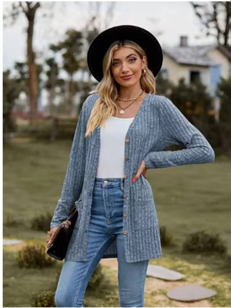 Gładka bluzka damska z długim  – Street Fashion Taiwan recenzja i cena