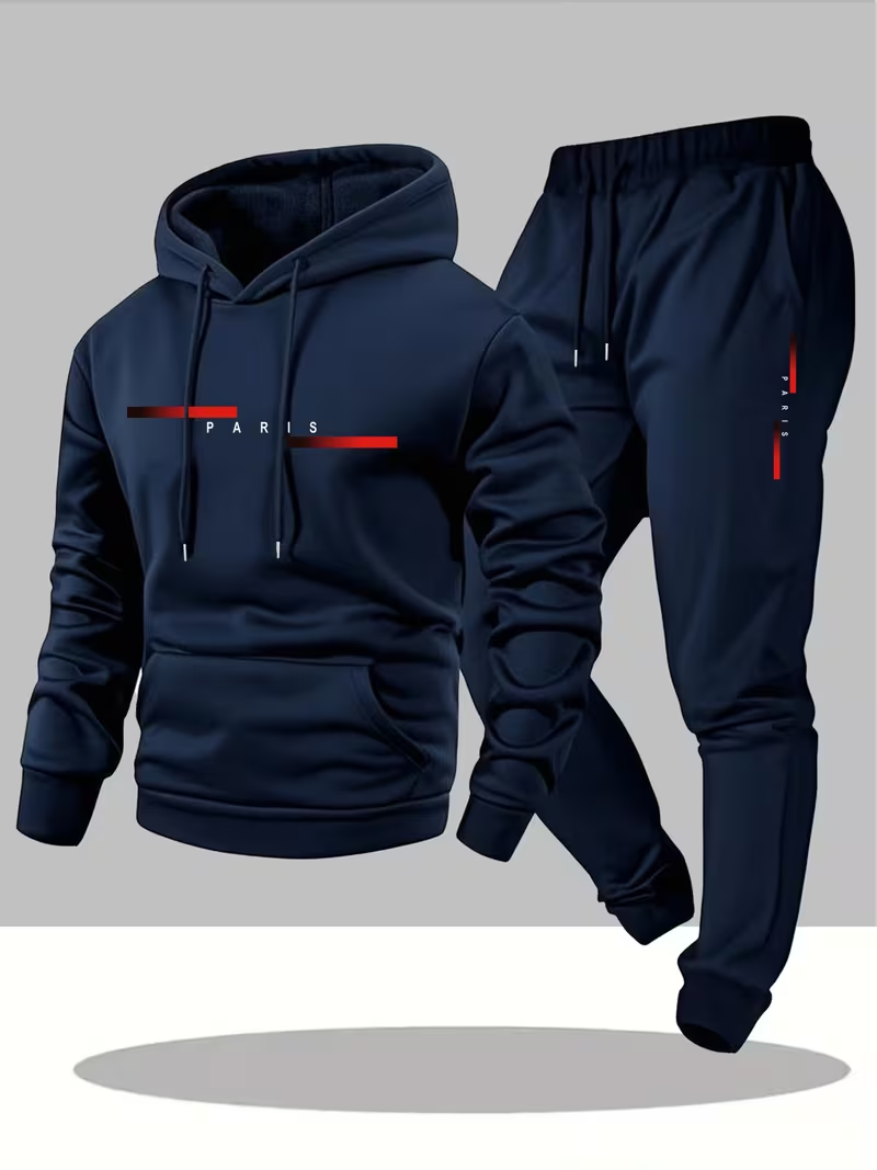Męski, modny zestaw z nadrukie – Street Fashion Hoodie recenzja i cena