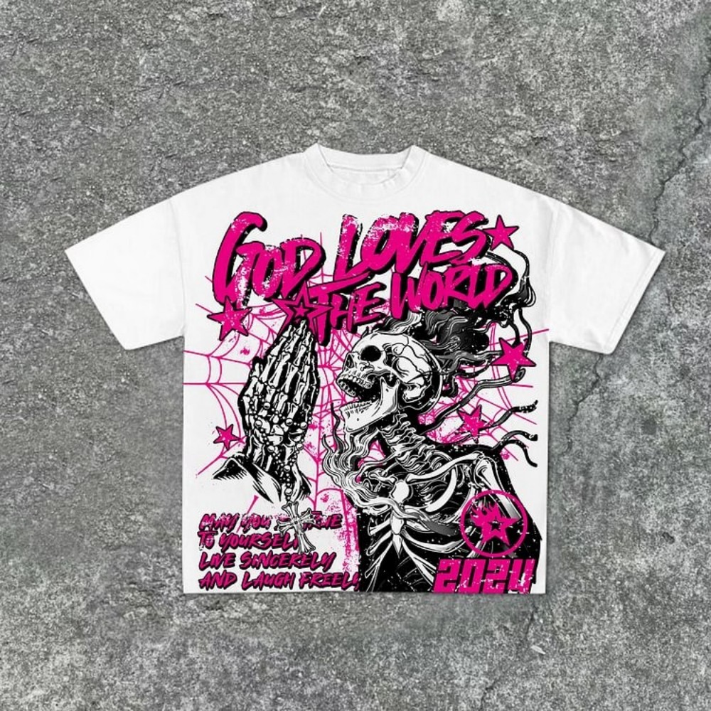 Modny, nowy męski T-shirt z na – Street Fashion Graffiti recenzja i cena