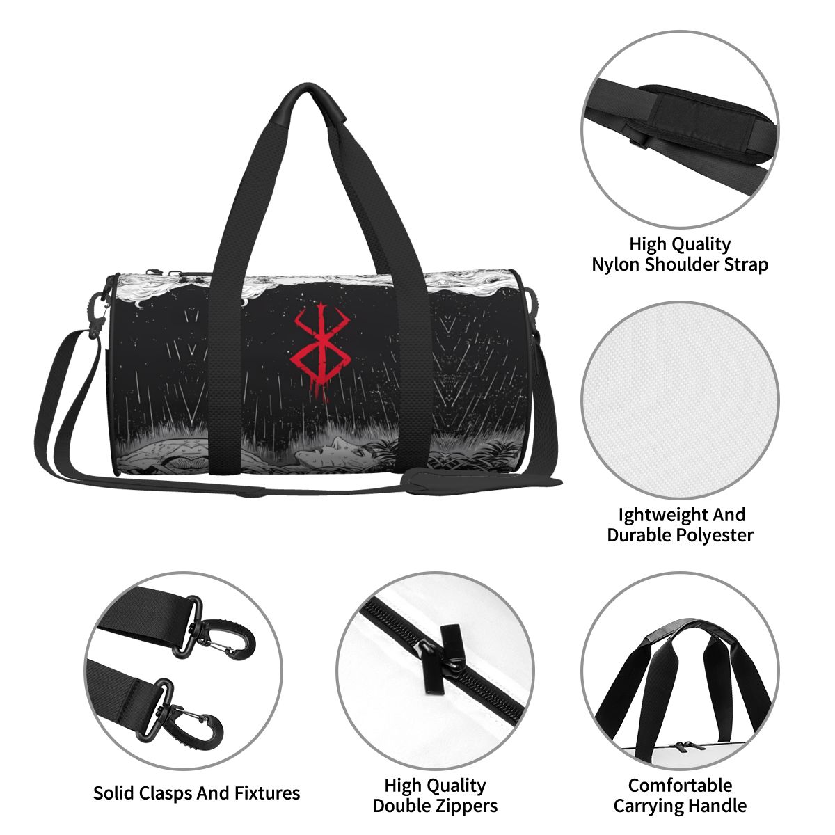 Japan Anime Bereserk Gym Bag F – Street Fashion Of Japan recenzja i cena