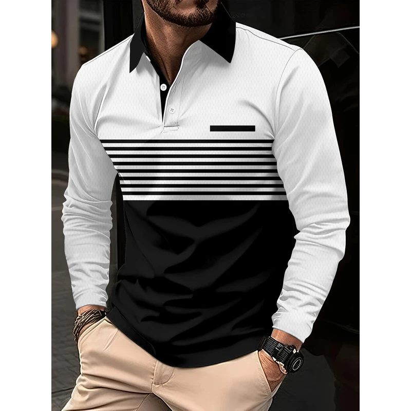 Męska koszulka polo w paski, c – Street Fashion England recenzja i cena