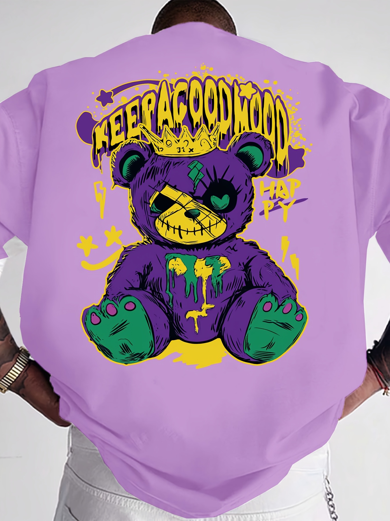 Modny, nowy męski T-shirt z na – Street Fashion Graffiti recenzja i cena