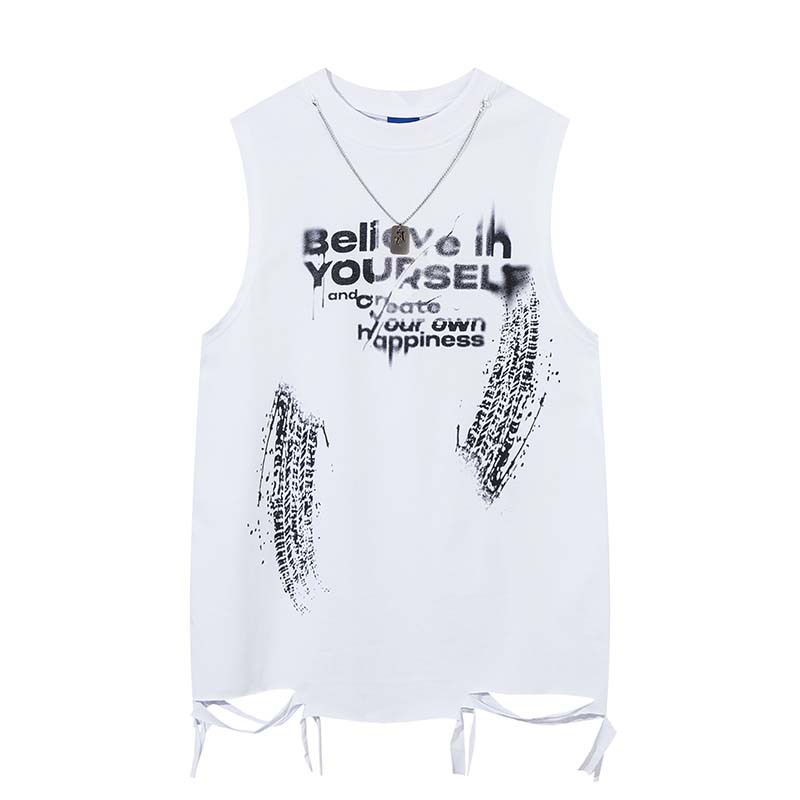 Męskie modne tank topy z graff – Street Fashion Graffiti recenzja i cena